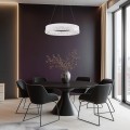 LAMPAMI - lampa sufitowa wisząca, lampa wisząca do salonu, biały żyrandol nowoczesny