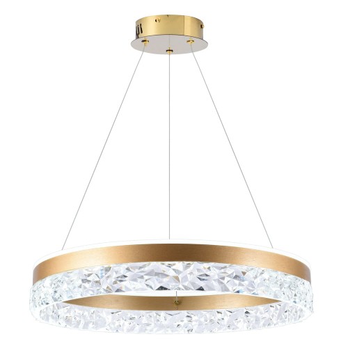 LAMPAMI - lampa sufitowa wisząca, lampa wisząca do salonu, złoty żyrandol nowoczesny