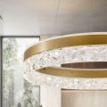 LAMPAMI - lampa sufitowa wisząca, lampa wisząca do salonu, złoty żyrandol nowoczesny