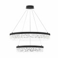 LAMPAMI - lampa sufitowa wisząca, lampa wisząca do salonu, czarny żyrandol nowoczesny