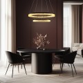 LAMPAMI - lampa sufitowa wisząca, lampa wisząca do salonu, czarny żyrandol nowoczesny