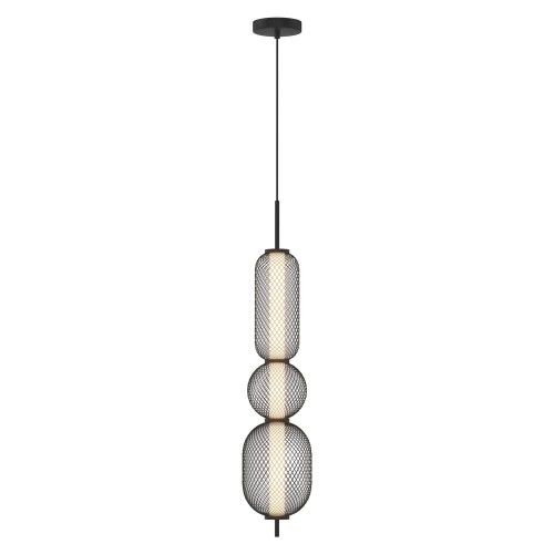 LAMPAMI - lampa ledowa czarna, czarna lampa wisząca, lampa wisząca czarna