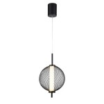 Pojedyncza lampa wisząca LED 140 cm 3000K 10W PUMA kula czarna