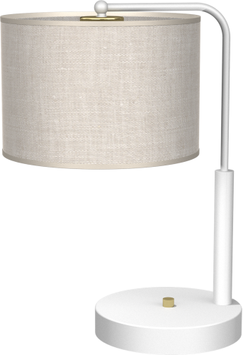 LAMPAMI - biała lampa stojąca, lampa stołowa do salonu, lampka nocna