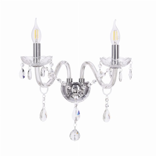 LAMPAMI - lampa na ścianę srebrna, kinkiet nowoczesny, kinkiet do salonu