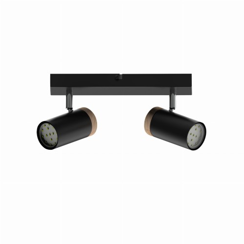 LAMPAMI - podwójna lampa spot, lampa przysufitowa, czarna lampa spot