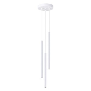 Biała lampa wisząca potrójna tuby sufitowe ryflowane 120 cm 3xG9 ARCHE 3P 