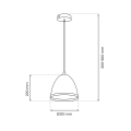 LAMPAMI - biała lampa wisząca drewniana szkic