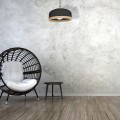 LAMPAMI - czarna lampa wisząca drewniana, lampa z drewnem, lampa kuchenna sufitowa, lampa skandynawska