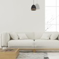 LAMPAMI - czarna lampa wisząca drewniana, lampa z drewnem, lampa kuchenna sufitowa, lampa skandynawska