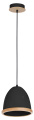 LAMPAMI - czarna lampa wisząca drewniana, lampa z drewnem, lampa kuchenna sufitowa, lampa skandynawska