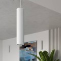 LAMPAMI - lampa sufitowa tuba, tuby sufitowe, biała lampa tuba, tuba sufitowa ryflowana