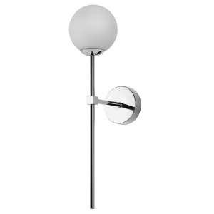 Srebrny kinkiet na ścianę IP44 1xG9 chrom Piruleta 