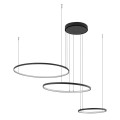 LAMPAMI - żyrandol ledowy, lampa sufitowa wisząca, lampa nad stół, czarna lampa ledowa nowoczesna