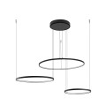 LAMPAMI - żyrandol ledowy, lampa sufitowa wisząca, lampa nad stół, czarna lampa ledowa nowoczesna