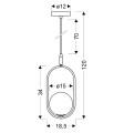 LAMPAMI - lampa wisząca chrom szkic