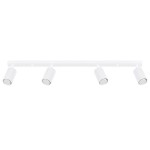 Lampa sufitowa listwa biała ryflowana 4xGU10, plafon KARBON 4L 