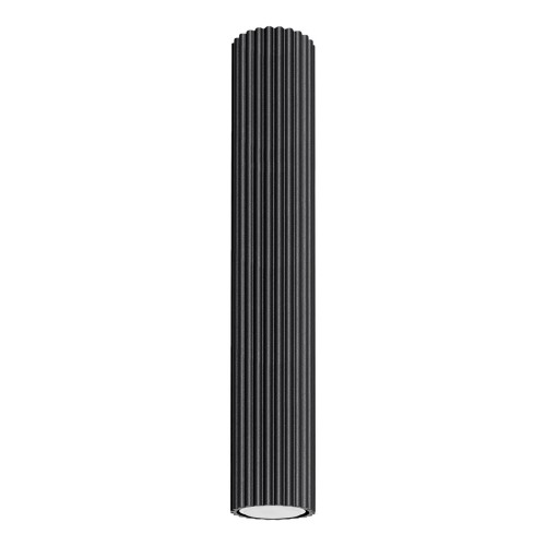 LAMPAMI - czarna tuba sufitowa ryflowana, lampa sufitowa tuba, tuby sufitowe