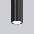 LAMPAMI - czarna tuba sufitowa ryflowana, lampa sufitowa tuba, tuby sufitowe