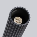 LAMPAMI - czarna tuba sufitowa ryflowana, lampa sufitowa tuba, tuby sufitowe