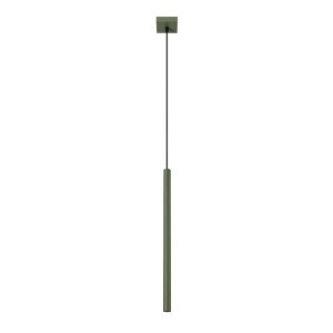 Lampa wisząca tuba sufitowa 1xG9 PASTELO 1 zielona oliwka