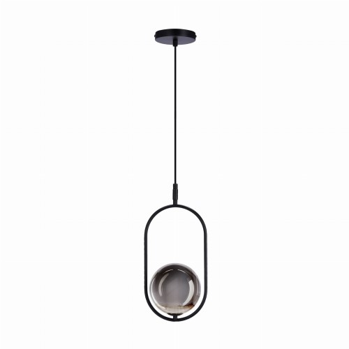 LAMPAMI - lampa do jadalni, klosze szklane kule, lampa wisząca czarna pojedyncza, lampa do sypiani przy łóżku