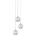 LAMPAMI - złota lampa wisząca glamour, lampa do salonu, złota lampa ledowa, lampa do sypialni, designerska lampa ledowa