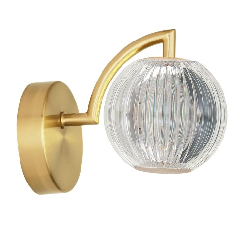 LAMPAMI - lampa ścienna, kinkiet do salonu, złoty kinkiet nowoczesny, kinkiet do sypialni, lampa glamour