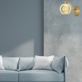 LAMPAMI - lampa ścienna, kinkiet do salonu, złoty kinkiet nowoczesny, kinkiet do sypialni, lampa glamour