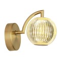 LAMPAMI - lampa ścienna, kinkiet do salonu, złoty kinkiet nowoczesny, kinkiet do sypialni, lampa glamour