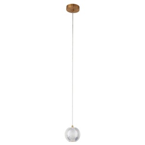 Złota lampa wisząca pojedyncza 120 cm Brillant 1 LED CCT