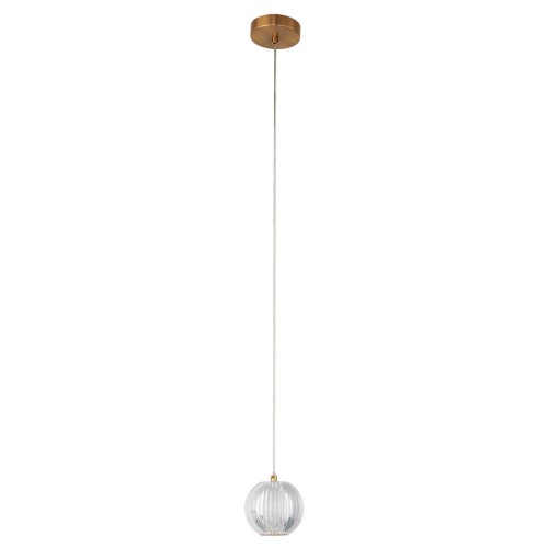 LAMPAMI - złota lampa wisząca glamour, lampa do salonu, złota lampa ledowa, lampa do sypialni, designerska lampa ledowa
