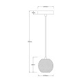 LAMPAMI - złota lampa wisząca glamour szkic