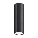 Tuba sufitowa ryflowana czarna 1xGU10, plafon KARBON 20