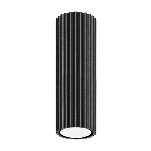 LAMPAMI - lampa sufitowa tuba, tuby sufitowe, czarna lampa tuba, tuba sufitowa ryflowana