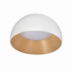 Lampa kuchenna plafon ledowy biały z drewnem 35 cm 4000K LIGURIA