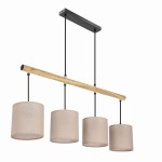 Lampa wisząca do jadalni beżowa 120 cm 4xE27 60W COMBI