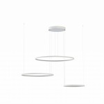 Biała lampa ledowa wisząca długa 140 cm CIRCOLO LED 3000K