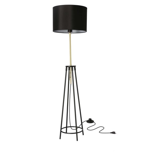 LAMPAMI - lampa stojąca do salonu, lampa podłogowa, czarna lampa stojąca nowoczesna