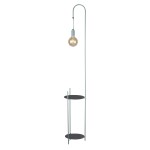 Nowoczesna lampa podłogowa czarna z miętowym 1xE27 40W WALK