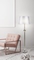 LAMPAMI - lampa stojąca do salonu, lampa podłogowa, lampa stojąca nowoczesna, srebrna lampa podłogowa