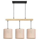 Lampa wisząca do jadalni beżowa 130 cm 3xE27 60W COMBI 