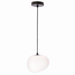 Lampa wisząca biała kula 20 cm nieregularna 120 cm 1xE27 40W STONES