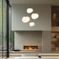 LAMPAMI - lampa wisząca nowoczesna, lampa kula wisząca, lampa do sypialni wisząca, klosze białe kule