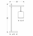 LAMPAMI - lampa stołowa do salonu szkic