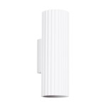 Biały kinkiet tuba ryflowana 2xGU10, kinkiet KARBON 20