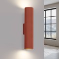 LAMPAMI - lampa ścienna tuba, kinkiet do salonu, ryflowany kinkiet nowoczesny, kinkiet do sypialni