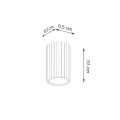 LAMPAMI - lampa sufitowa tuba szkic