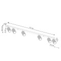 LAMPAMI - czarna lampa listwa sufitowa szkic