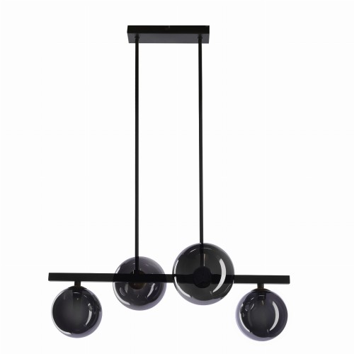 LAMPAMI - lampa do salonu, klosze szklane kule, lampa wisząca czarna, lampa do jadalni